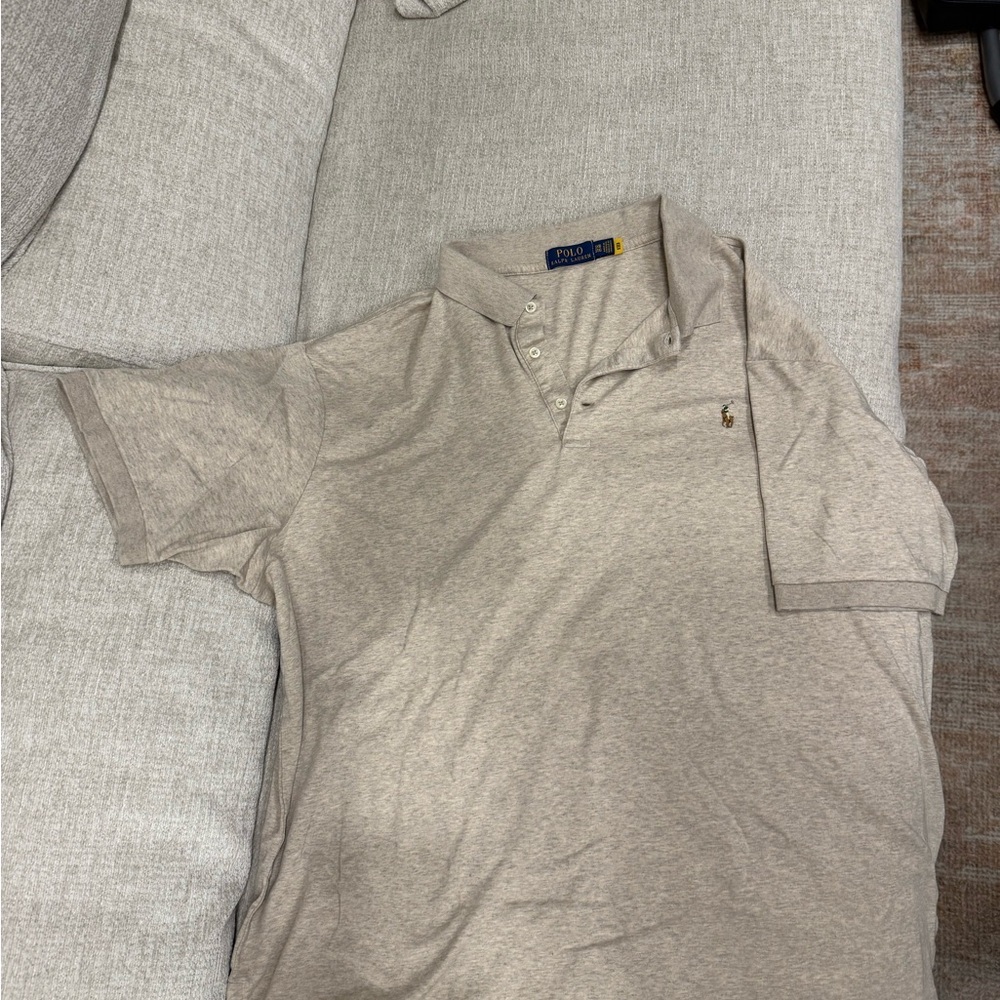 Ralph Lauren Gray Polo Shirt Classic Short Sleeve